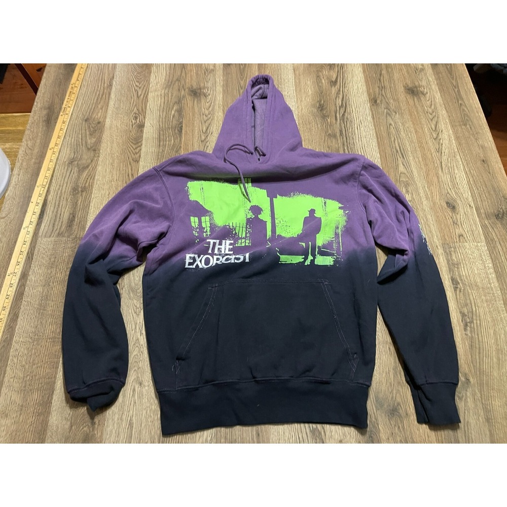 The Exorcist Hoodie, Men's Size Small, Purple White Green Black, Pullover